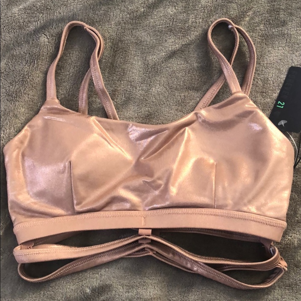 Forever 21 Rose gold sports bra